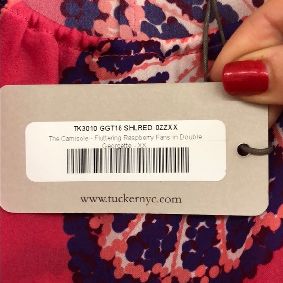 NEW • Tucker NYC • The Camisole Raspberry Fans - Picture 4 of 5